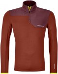 Ortovox Herren Fleece Light Zip Neck Longsleeve (Größe M, orange)