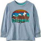 Patagonia Kinder Regenerative Organic Graphic Longsleeve (Größe 80 , blau)