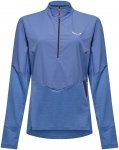 Salewa Damen Pedroc Dry Wind Half Zip Longsleeve (Größe M, blau)