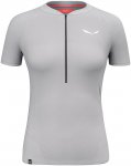 Salewa Damen Pedroc Pro Dry Half Zip T-Shirt (Größe L , grau)