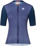 Sportful Damen Checkmate Radtrikot (Größe L, blau)