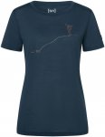 Super.Natural Damen Bergglück T-Shirt (Größe S, blau)