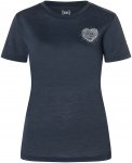 Super.Natural Damen Little Heartwood T-Shirt (Größe XS, blau)
