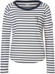 Super.Natural Damen Sea Horse Stripe Bio Crew Longsleeve (Größe L, weiss)