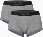 Super.Natural Damen Tundra175 2er Pack Unterhosen (Größe XS, grau)