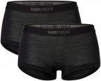Super.Natural Damen Tundra175 2er Pack Unterhosen (Größe M, schwarz)