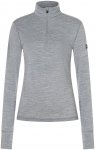 Super.Natural Damen Tundra175 Zip 1/4 Longsleeve (Größe M, grau)