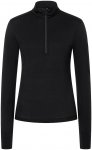 Super.Natural Damen Tundra175 Zip 1/4 Longsleeve (Größe S, schwarz)