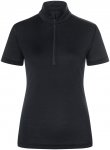 Super.Natural Damen Tundra175 Zip 1/4 T-Shirt (Größe S, schwarz)
