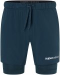 Super.Natural Herren Double Layer Shorts (Größe XXL, blau)