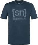 Super.Natural Herren Logo Lines T-Shirt (Größe XL, blau)