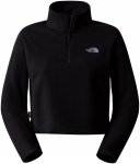 The North Face Damen 100 Glacier Cropped 1/4 Zip Pullover (Größe L, schwarz)