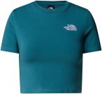 The North Face Damen Crop T-Shirt (Größe XL, blau)