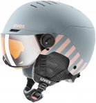 Uvex Kinder Rocket Visierhelm (Größe 51-55CM, grau)