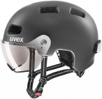 Uvex Rush Visor Radhelm (Größe 55-58cm, grau)