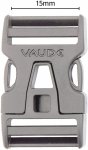 Vaude Steckschnalle 15mm Single Adjust (Größe One Size, grau)