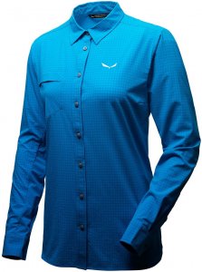 Salewa Damen Puez Minicheck DRY Bluse Blau L