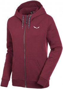 Salewa Damen Solidlogo 2 Full Zip Hoodie Rot L